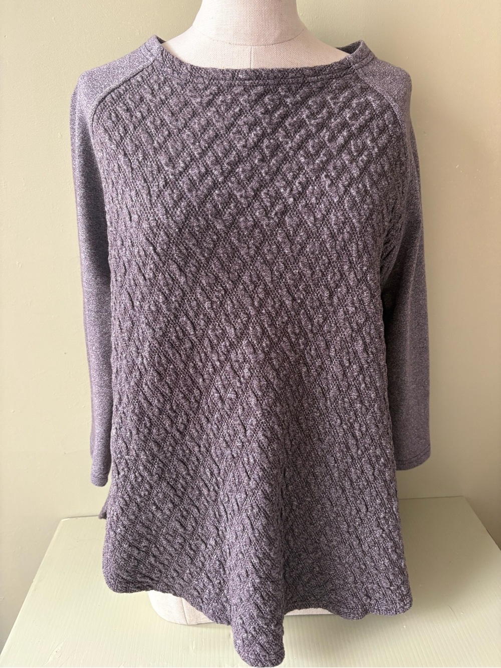 Blondie Textured Knit Tunic Top open side 0/s